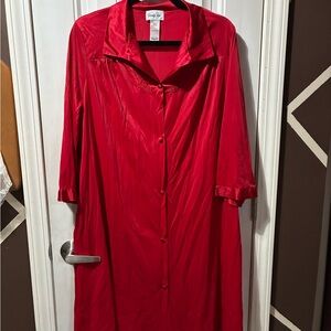Vintage Vanity Fair Red Women's Sleep Shirt